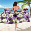 Lisianthus Pattern Print Design LT01 Sarong Pareo Wrap-JORJUNE.COM