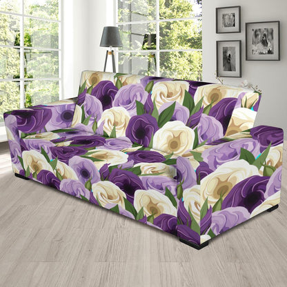 Lisianthus Pattern Print Design LT01 Sofa Slipcover-JORJUNE.COM