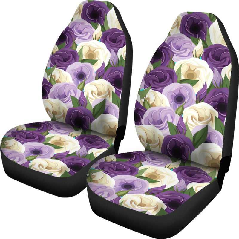 Lisianthus Pattern Print Design LT01 Universal Fit Car Seat Covers-JorJune