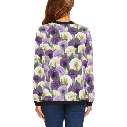 Lisianthus Pattern Print Design LT01 Women Long Sleeve Sweatshirt-JorJune