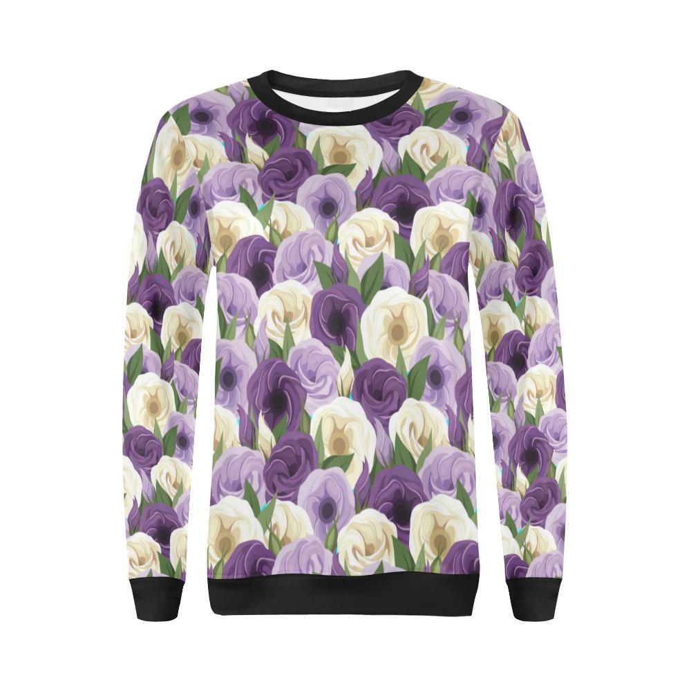 Lisianthus Pattern Print Design LT01 Women Long Sleeve Sweatshirt-JorJune