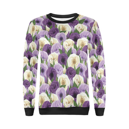 Lisianthus Pattern Print Design LT01 Women Long Sleeve Sweatshirt-JorJune