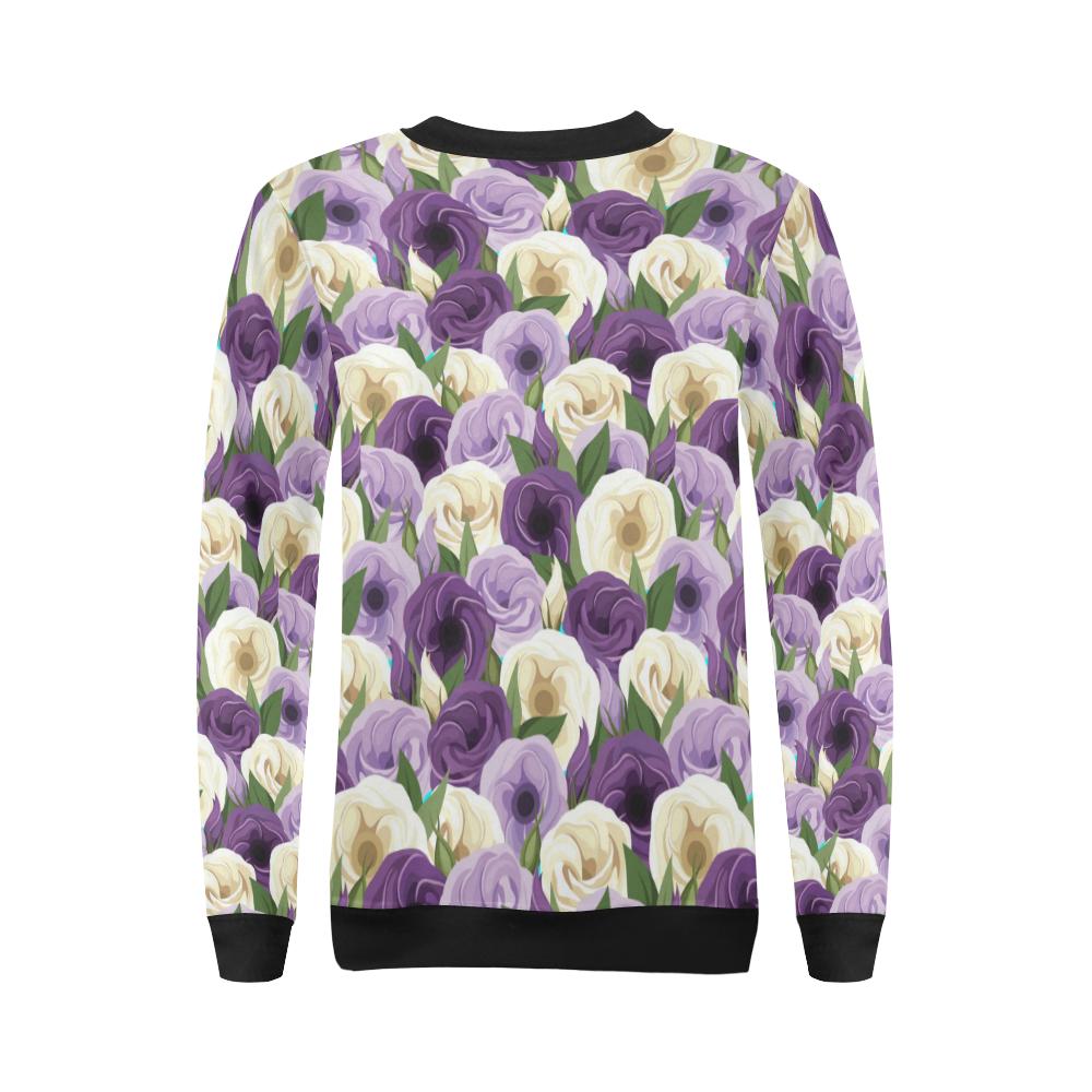 Lisianthus Pattern Print Design LT01 Women Long Sleeve Sweatshirt-JorJune