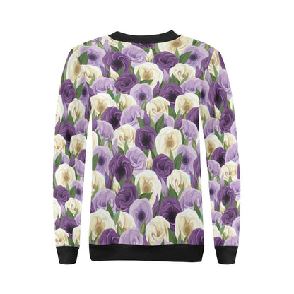 Lisianthus Pattern Print Design LT01 Women Long Sleeve Sweatshirt-JorJune