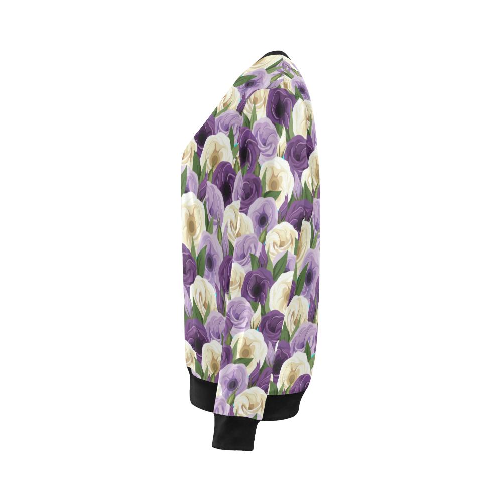 Lisianthus Pattern Print Design LT01 Women Long Sleeve Sweatshirt-JorJune