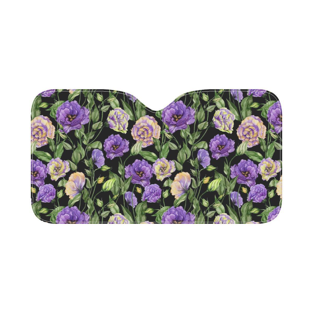 Lisianthus Pattern Print Design LT02 Car Sun Shade-JorJune
