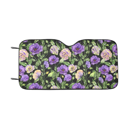 Lisianthus Pattern Print Design LT02 Car Sun Shade-JorJune