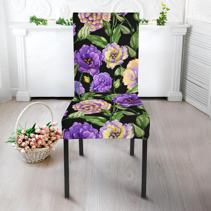 Lisianthus Pattern Print Design LT02 Dining Chair Slipcover-JORJUNE.COM