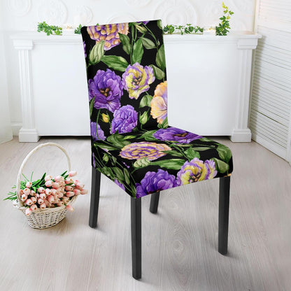 Lisianthus Pattern Print Design LT02 Dining Chair Slipcover-JORJUNE.COM