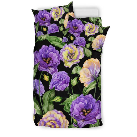 Lisianthus Pattern Print Design LT02 Duvet Cover Bedding Set-JORJUNE.COM