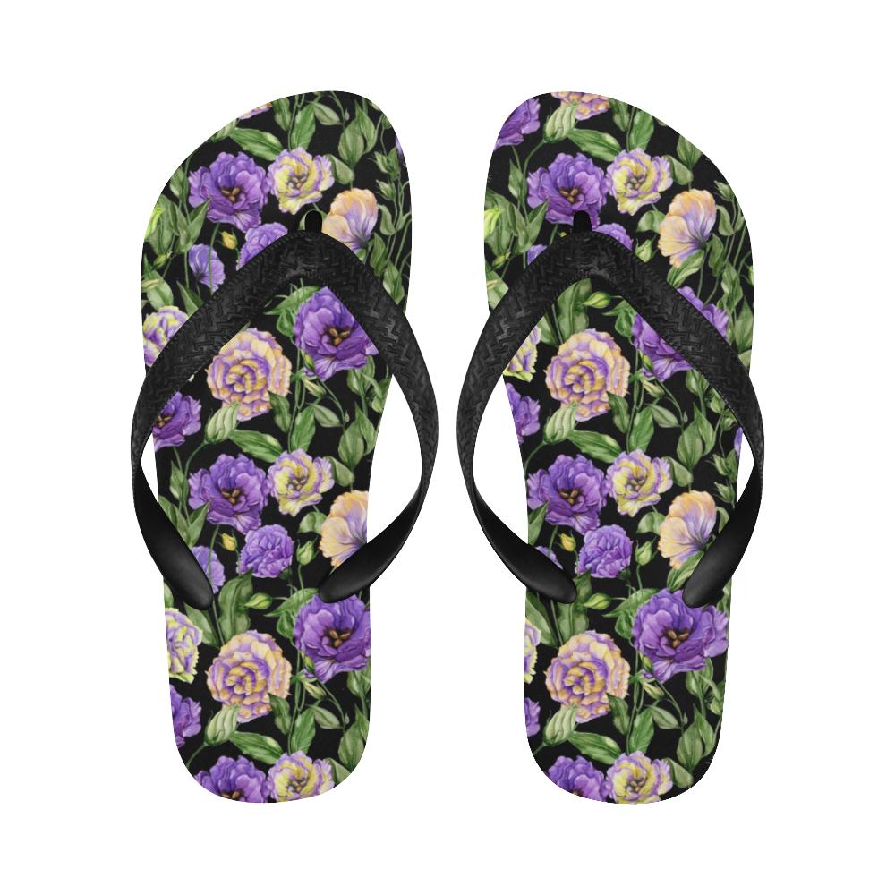 Lisianthus Pattern Print Design LT02 Flip Flops-JorJune