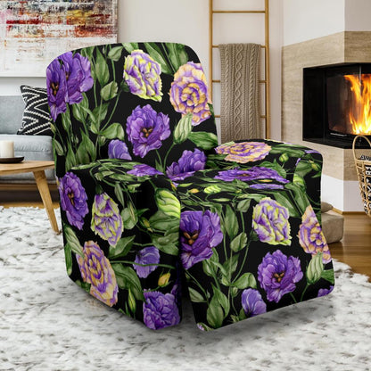 Lisianthus Pattern Print Design LT02 Recliner Slipcover-JORJUNE.COM