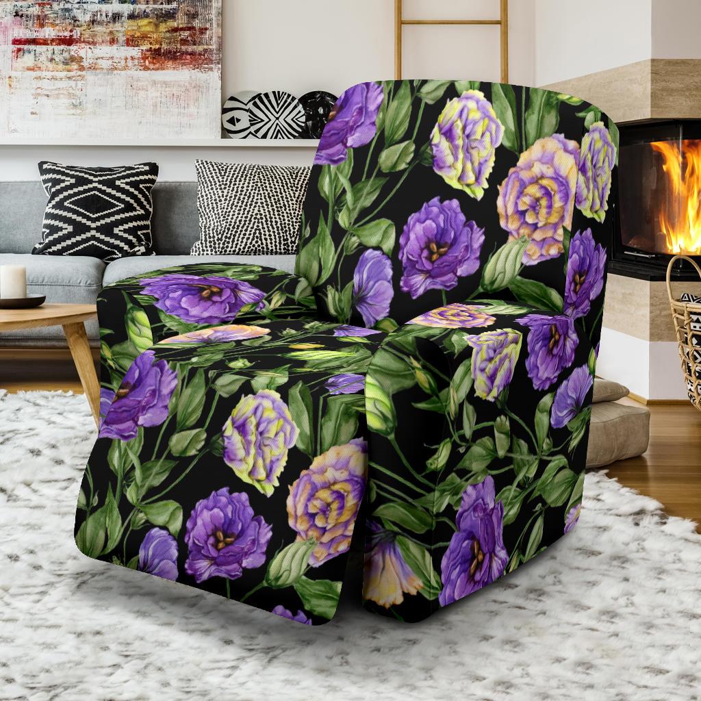 Lisianthus Pattern Print Design LT02 Recliner Slipcover-JORJUNE.COM