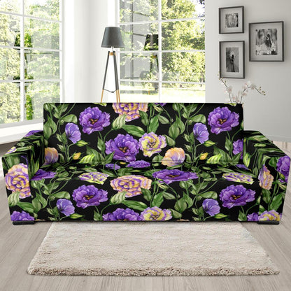 Lisianthus Pattern Print Design LT02 Sofa Slipcover-JORJUNE.COM