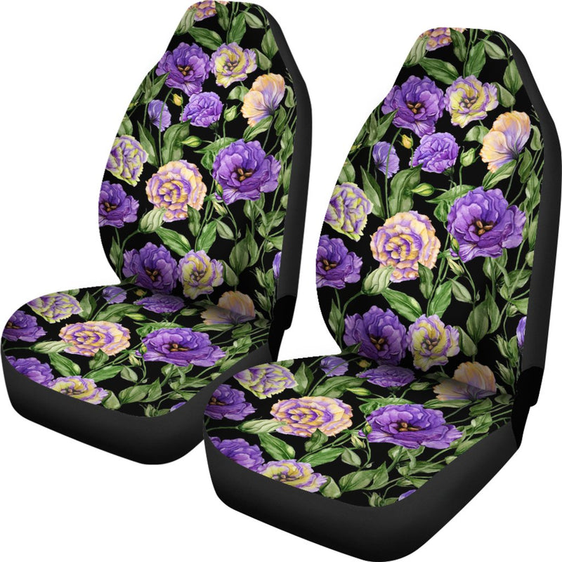 Lisianthus Pattern Print Design LT02 Universal Fit Car Seat Covers-JorJune