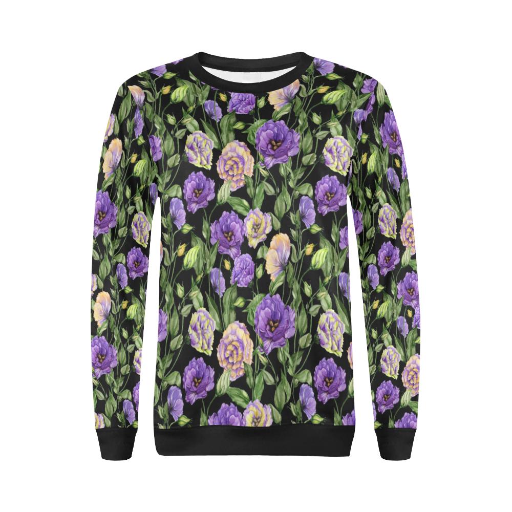 Lisianthus Pattern Print Design LT02 Women Long Sleeve Sweatshirt-JorJune