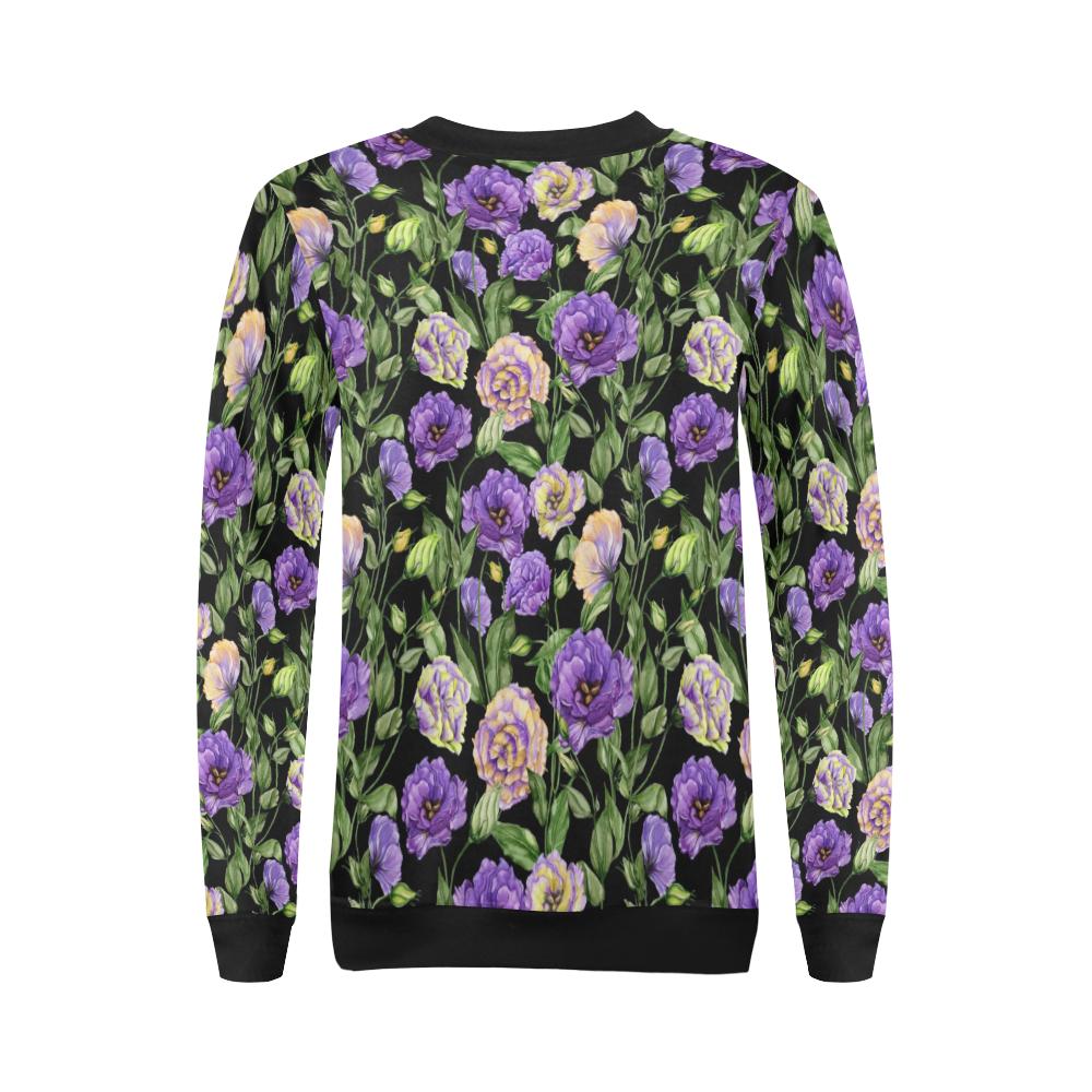 Lisianthus Pattern Print Design LT02 Women Long Sleeve Sweatshirt-JorJune