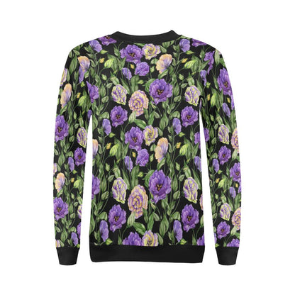 Lisianthus Pattern Print Design LT02 Women Long Sleeve Sweatshirt-JorJune