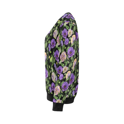 Lisianthus Pattern Print Design LT02 Women Long Sleeve Sweatshirt-JorJune