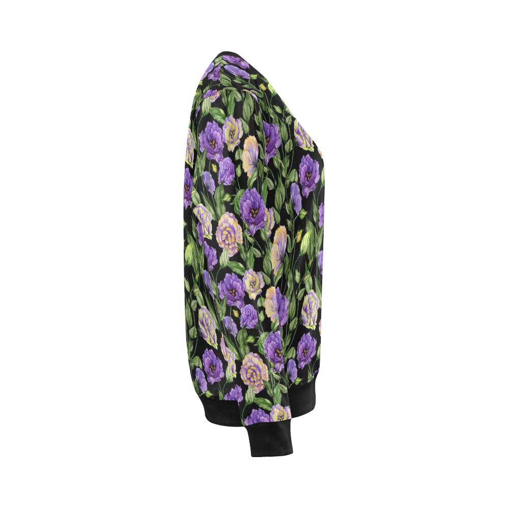 Lisianthus Pattern Print Design LT02 Women Long Sleeve Sweatshirt-JorJune