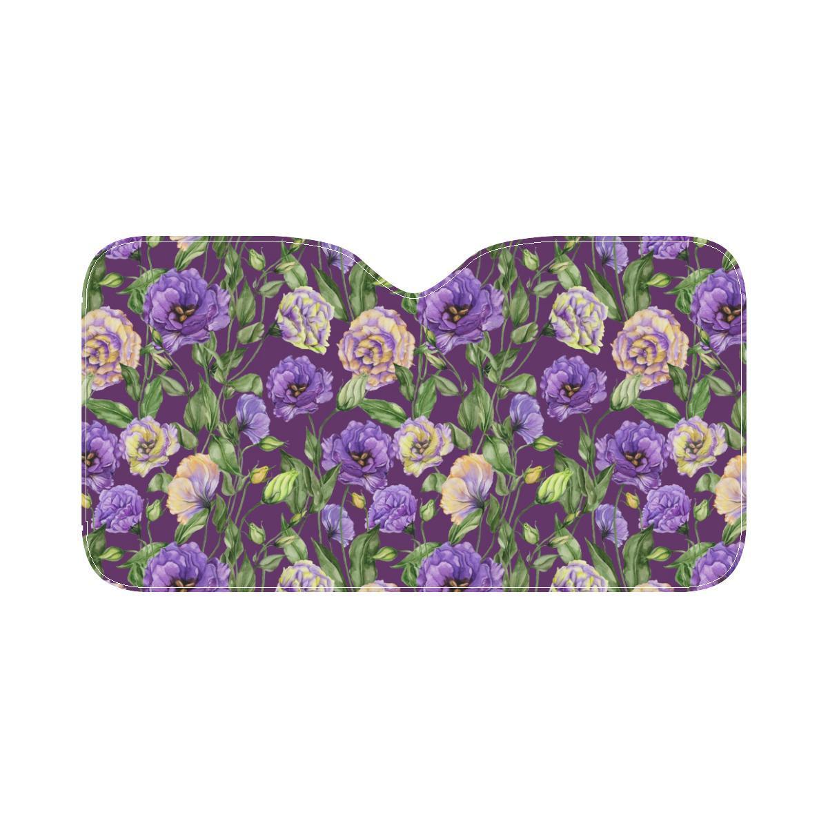 Lisianthus Pattern Print Design LT03 Car Sun Shade-JorJune
