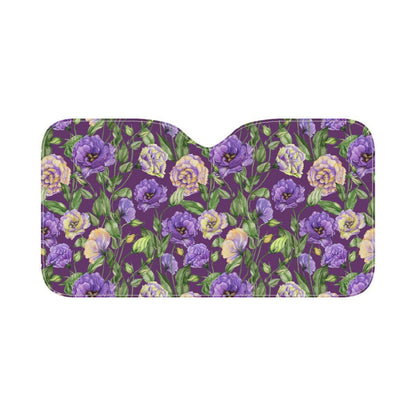 Lisianthus Pattern Print Design LT03 Car Sun Shade-JorJune