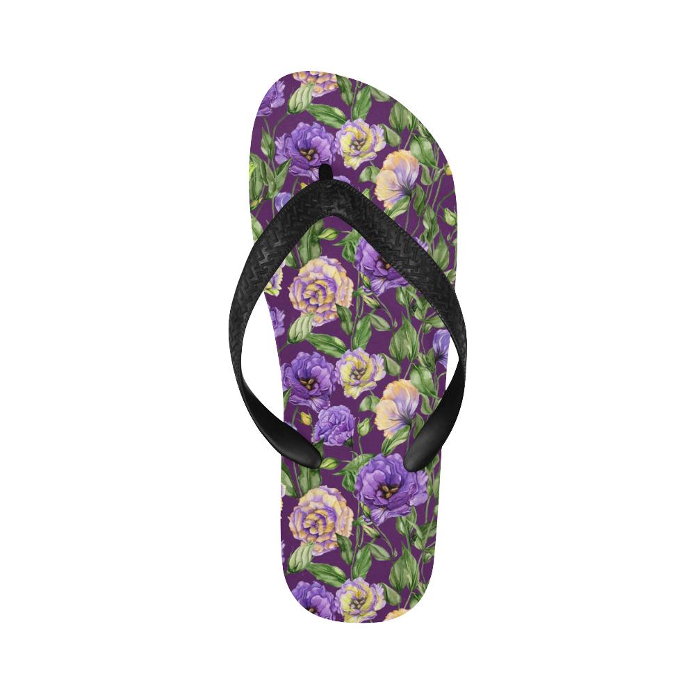 Lisianthus Pattern Print Design LT03 Flip Flops-JorJune