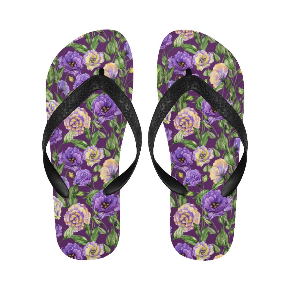 Lisianthus Pattern Print Design LT03 Flip Flops-JorJune