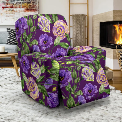 Lisianthus Pattern Print Design LT03 Recliner Slipcover-JORJUNE.COM