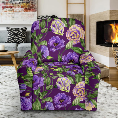 Lisianthus Pattern Print Design LT03 Recliner Slipcover-JORJUNE.COM