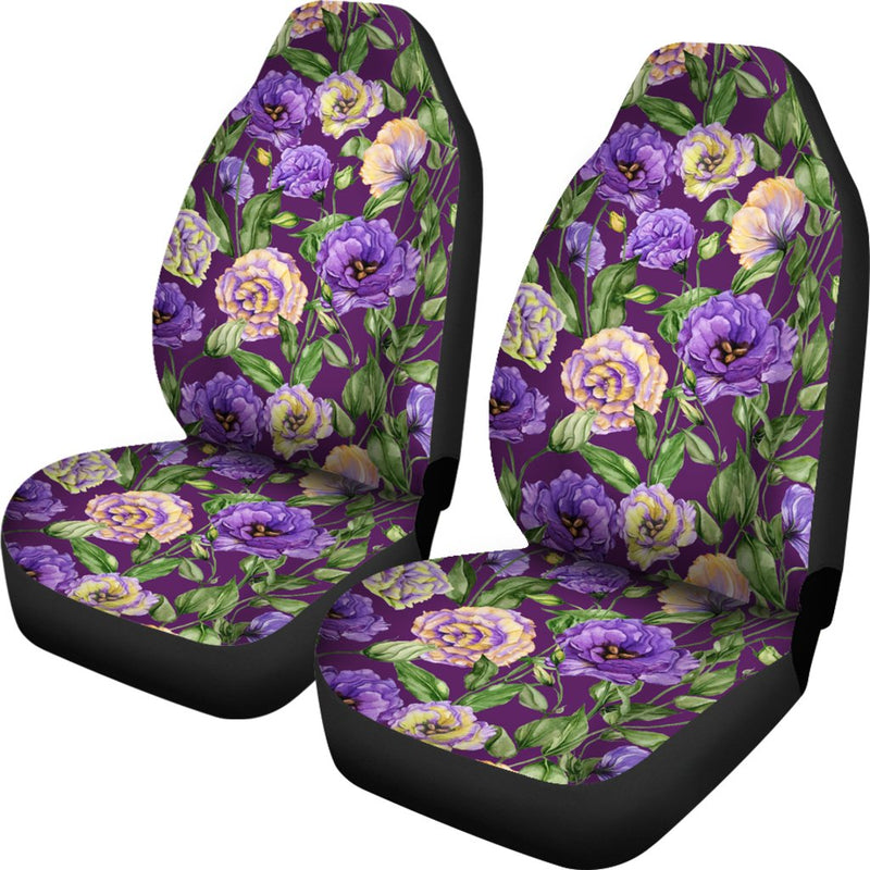 Lisianthus Pattern Print Design LT03 Universal Fit Car Seat Covers-JorJune