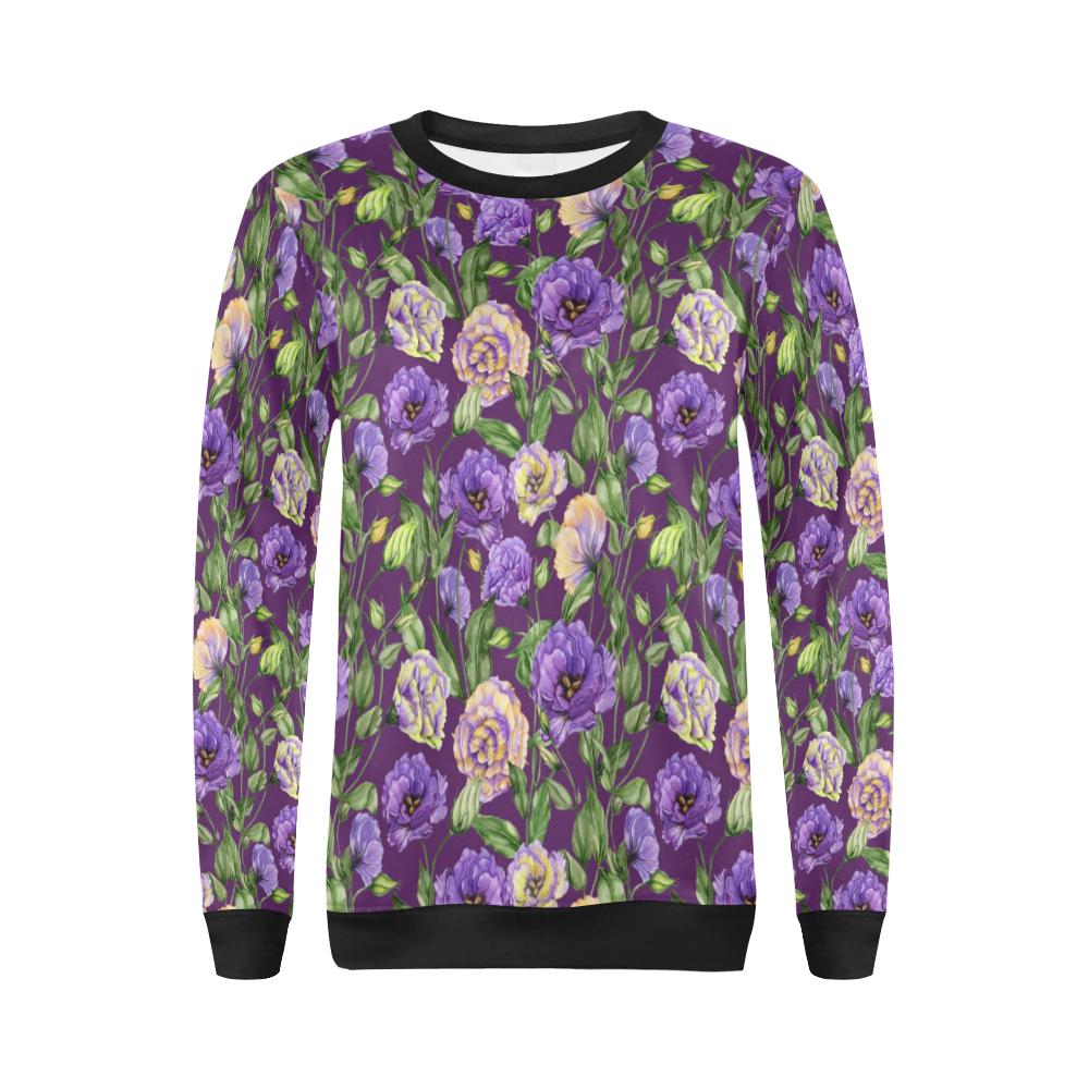 Lisianthus Pattern Print Design LT03 Women Long Sleeve Sweatshirt-JorJune