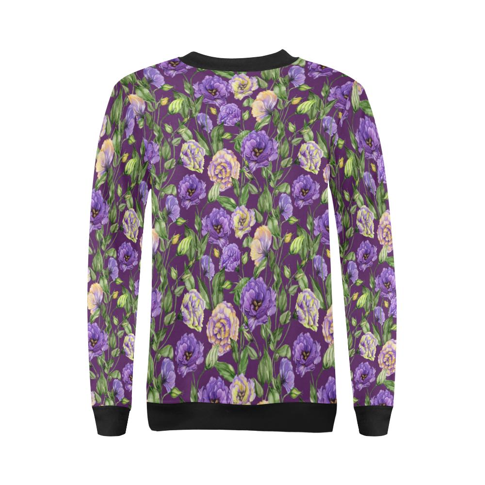Lisianthus Pattern Print Design LT03 Women Long Sleeve Sweatshirt-JorJune
