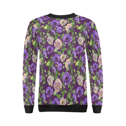 Lisianthus Pattern Print Design LT03 Women Long Sleeve Sweatshirt-JorJune