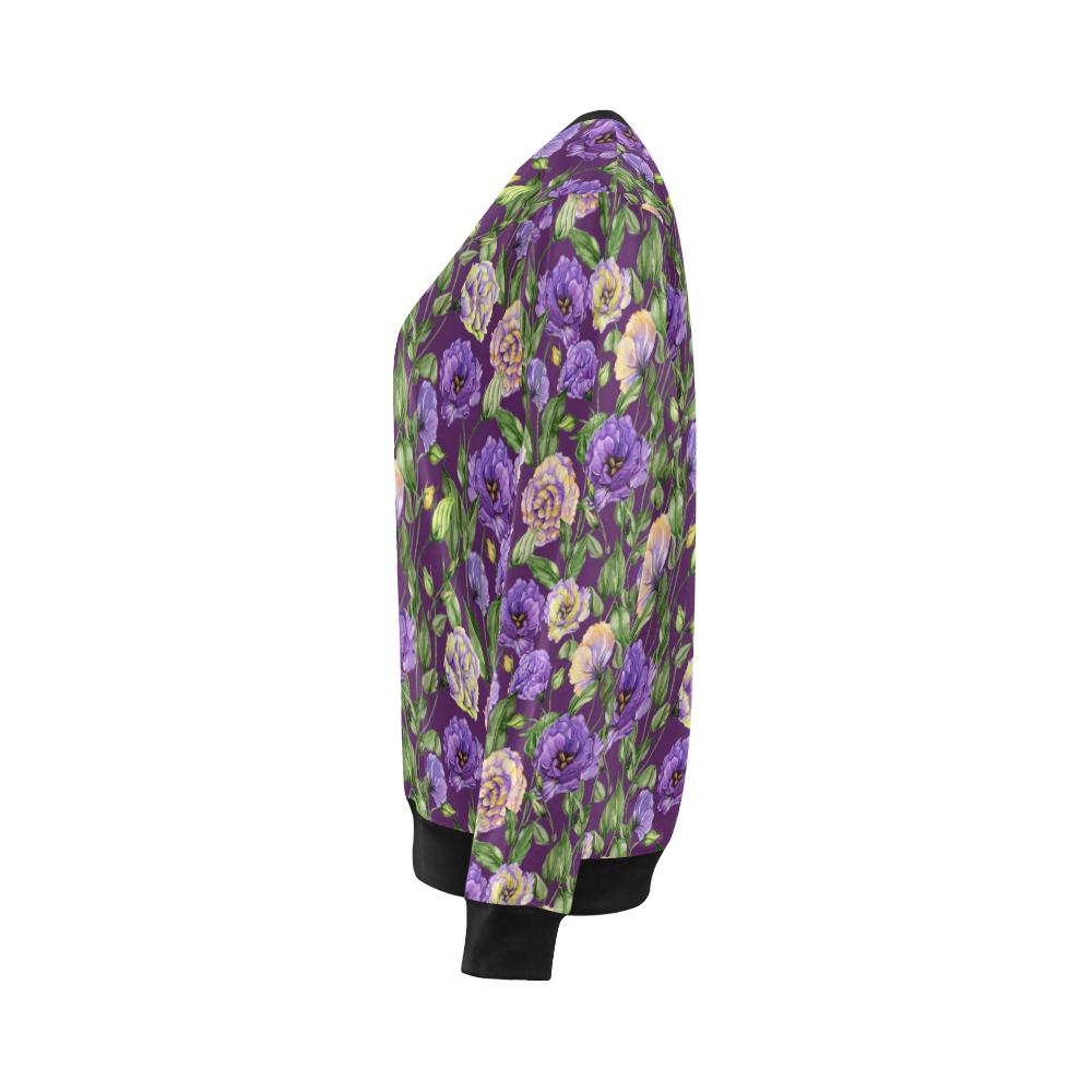Lisianthus Pattern Print Design LT03 Women Long Sleeve Sweatshirt-JorJune