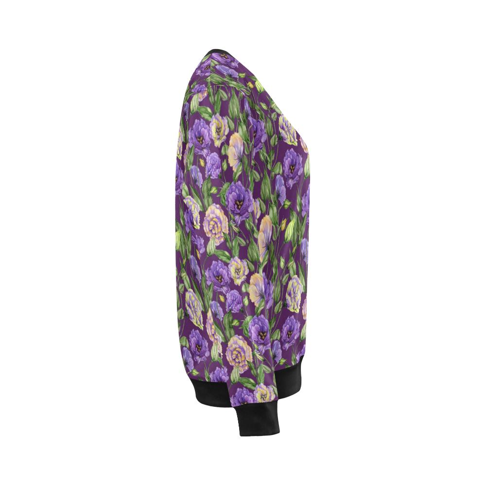 Lisianthus Pattern Print Design LT03 Women Long Sleeve Sweatshirt-JorJune