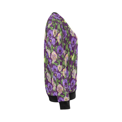 Lisianthus Pattern Print Design LT03 Women Long Sleeve Sweatshirt-JorJune