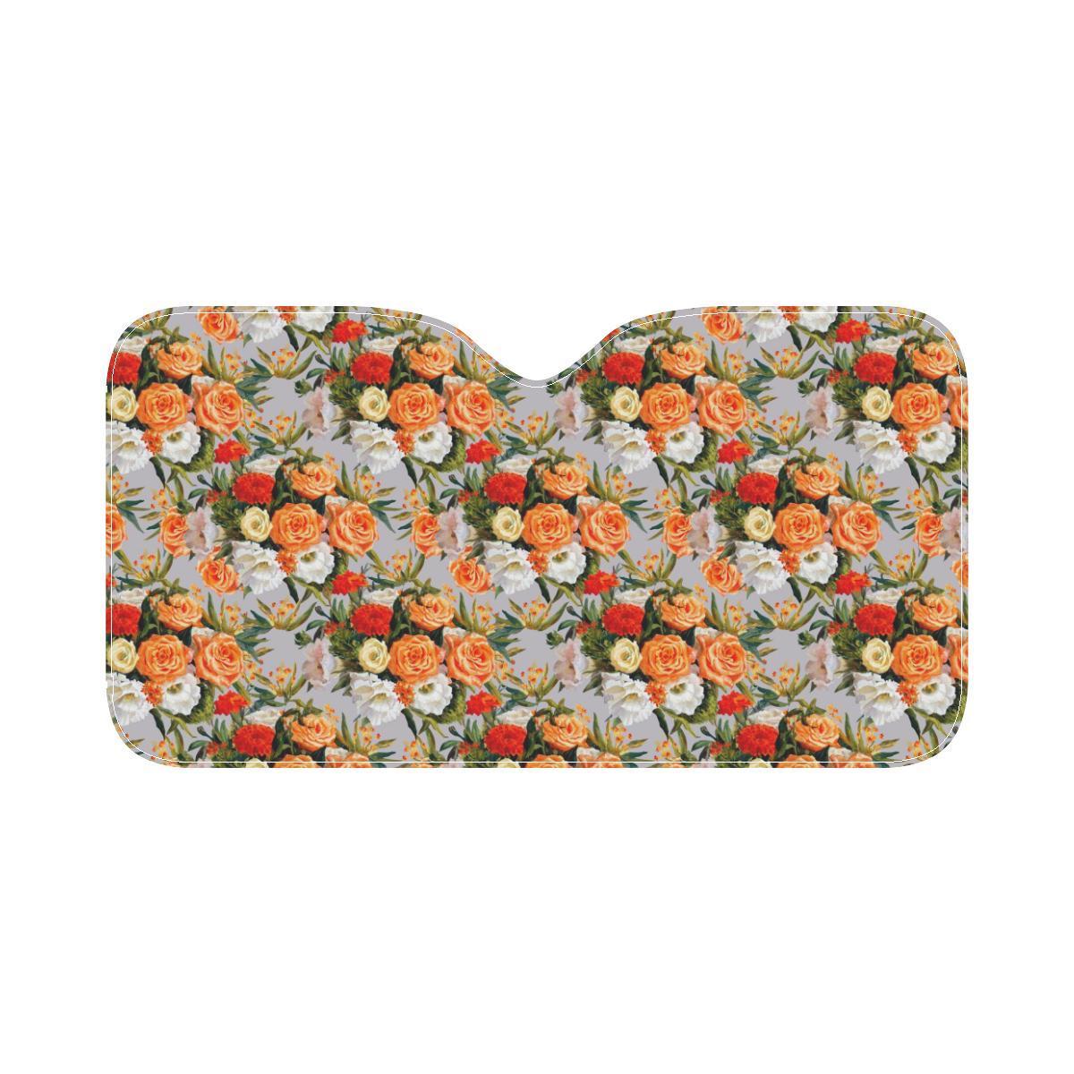 Lisianthus Pattern Print Design LT04 Car Sun Shade-JorJune