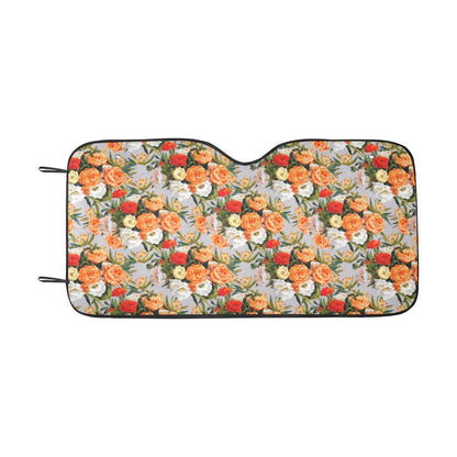 Lisianthus Pattern Print Design LT04 Car Sun Shade-JorJune