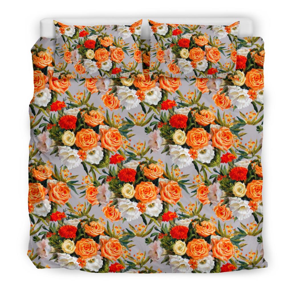 Lisianthus Pattern Print Design LT04 Duvet Cover Bedding Set-JORJUNE.COM