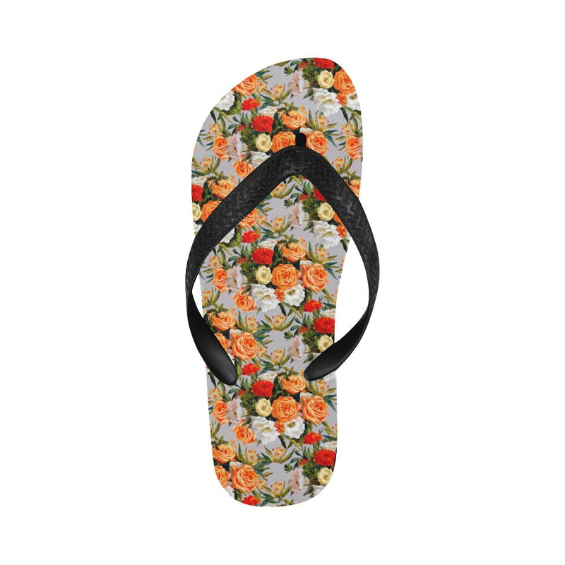 Lisianthus Pattern Print Design LT04 Flip Flops-JorJune