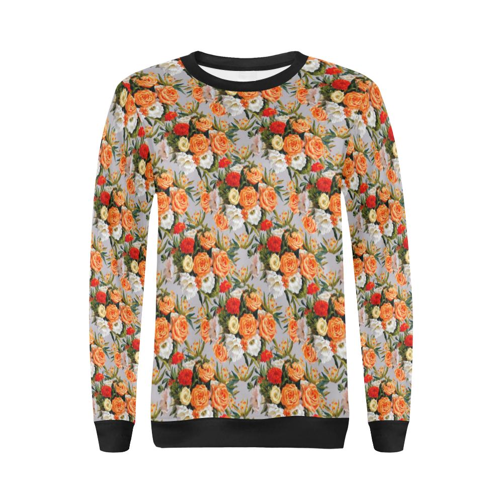 Lisianthus Pattern Print Design LT04 Women Long Sleeve Sweatshirt-JorJune