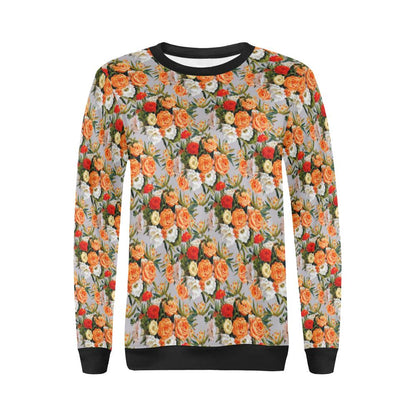 Lisianthus Pattern Print Design LT04 Women Long Sleeve Sweatshirt-JorJune