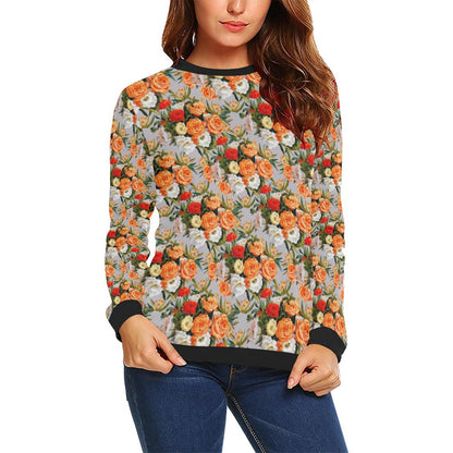 Lisianthus Pattern Print Design LT04 Women Long Sleeve Sweatshirt-JorJune