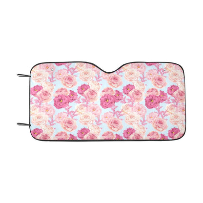 Lisianthus Pattern Print Design LT05 Car Sun Shade-JorJune