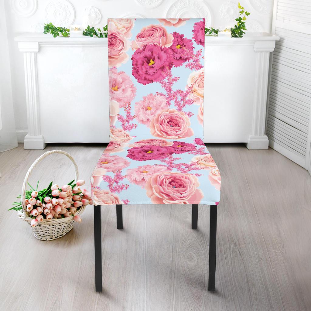 Lisianthus Pattern Print Design LT05 Dining Chair Slipcover-JORJUNE.COM
