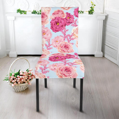 Lisianthus Pattern Print Design LT05 Dining Chair Slipcover-JORJUNE.COM