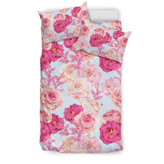 Lisianthus Pattern Print Design LT05 Duvet Cover Bedding Set-JORJUNE.COM
