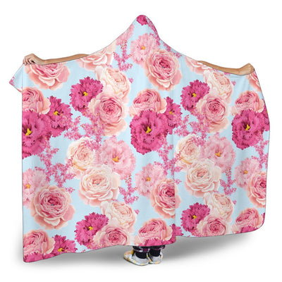 Lisianthus Pattern Print Design LT05 Hooded Blanket-JORJUNE.COM