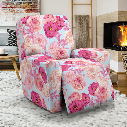 Lisianthus Pattern Print Design LT05 Recliner Slipcover-JORJUNE.COM